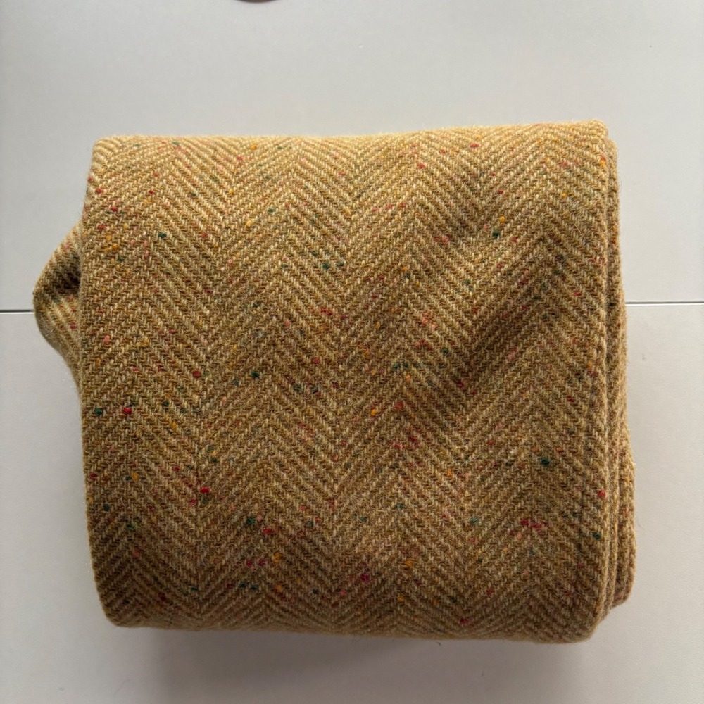 Jack Winter Trousers Kids 25 Waist Yellow Herringbone Tweed Vintage Pants